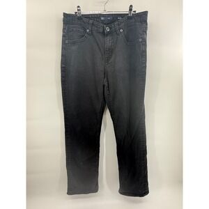 BKE Tyler Mens Straight Leg Black Wash Denim Jeans 33x32 Stretch Casual Pants